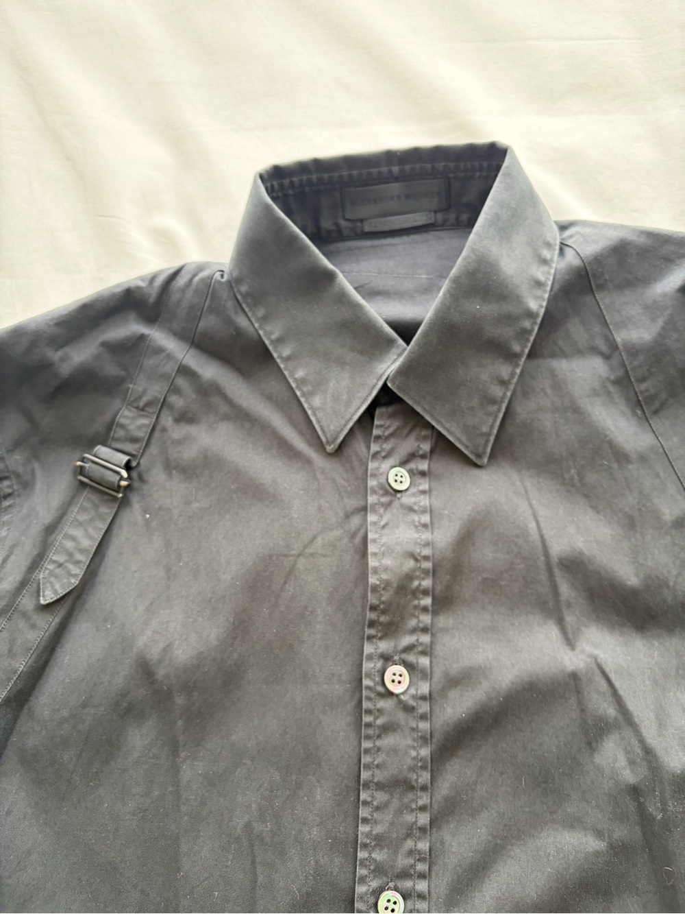 Alexander McQueen Men's Dark Gray Button-Up Dress Shirt